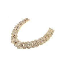 Load image into Gallery viewer, 10K Yellow Gold 14MM Miami Cuban Baguette Diamond Chain 16.36 CT - 22&quot;
