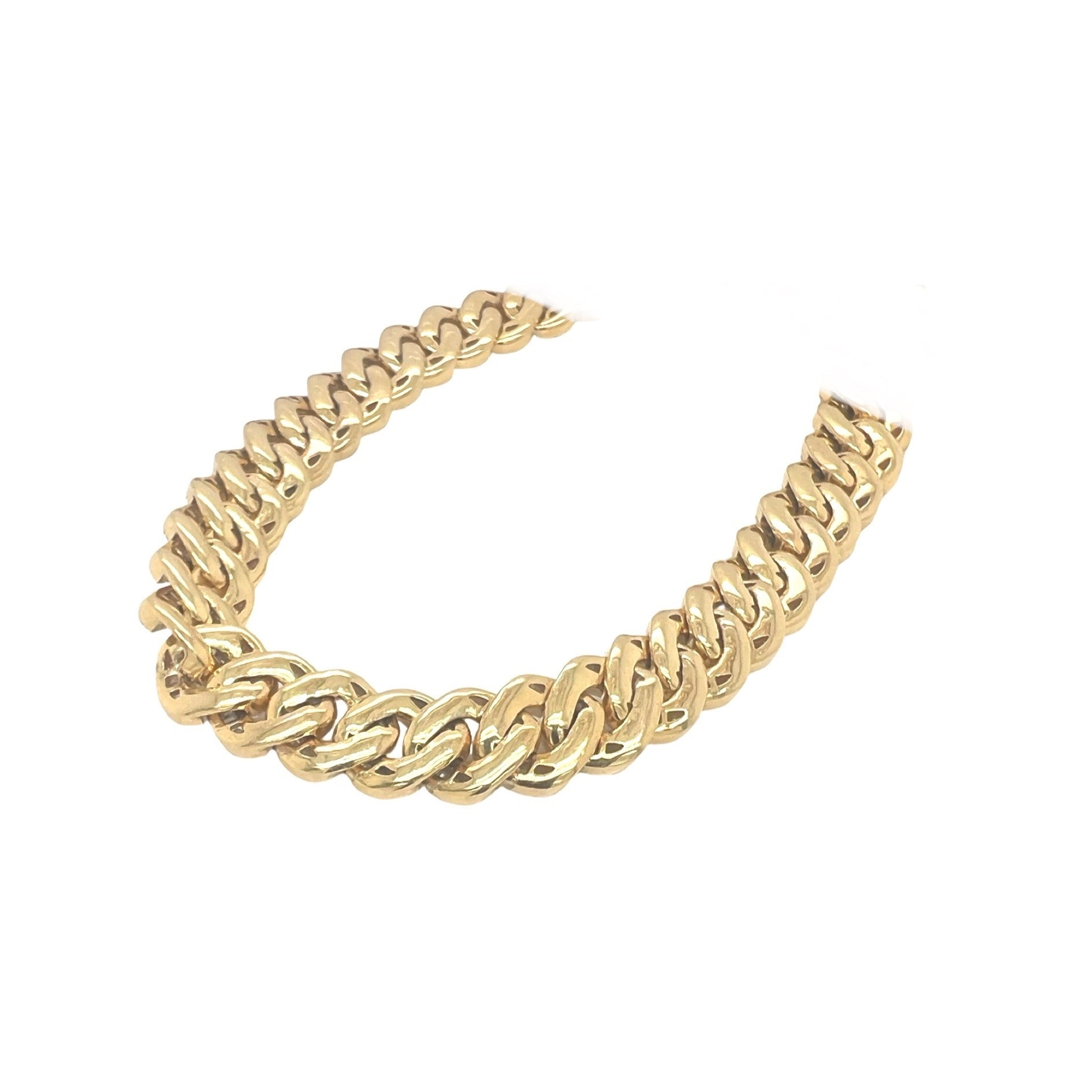 10K Yellow Gold 14MM Miami Cuban Baguette Diamond Chain 16.36 CT - 22"