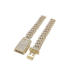 10K Yellow Gold 6.5MM Miami Cuban Pave Diamond Chain 6.55 CT - 18"