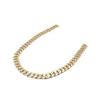 10K Yellow Gold 6.5MM Miami Cuban Pave Diamond Chain 6.55 CT - 18"