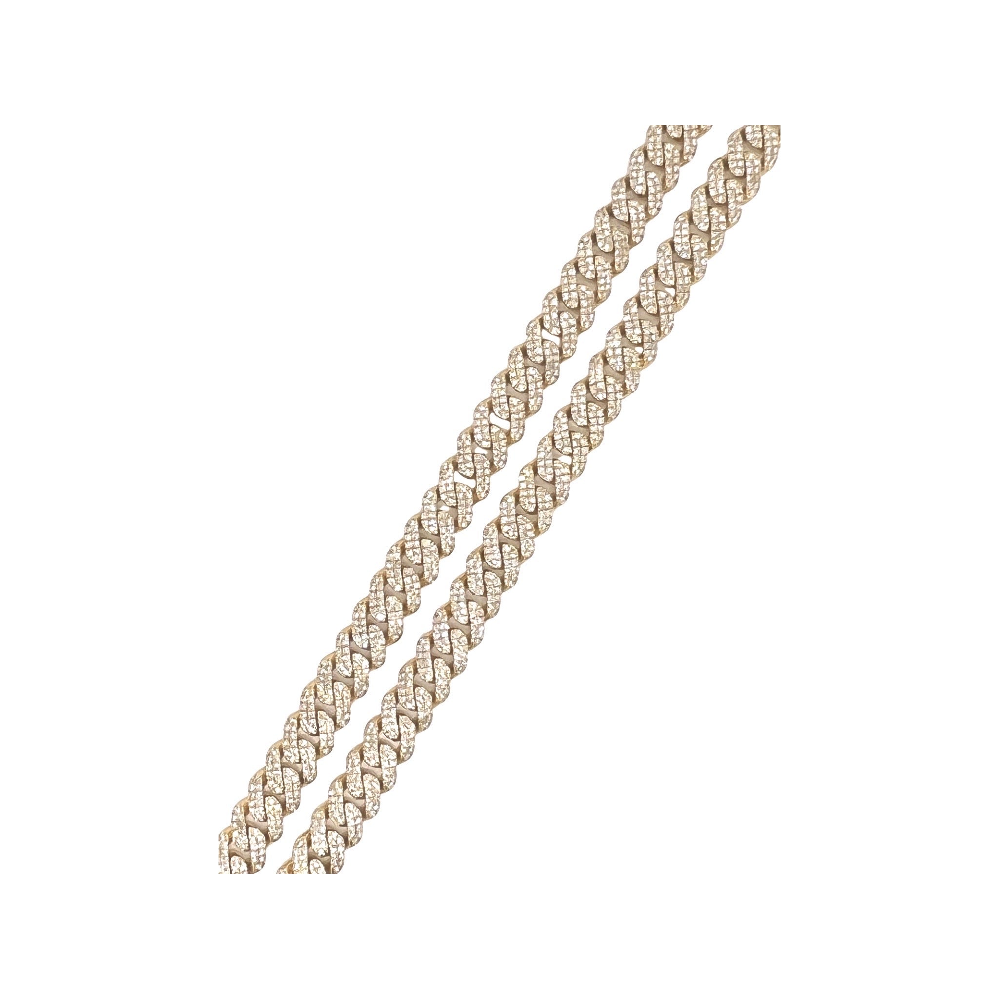10K Yellow Gold 6.5MM Miami Cuban Pave Diamond Chain 6.55 CT - 18"