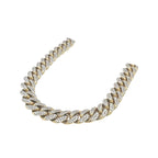 10K Yellow Gold 10.5MM Miami Cuban Pave Diamond Chain 10.13 CT - 20"