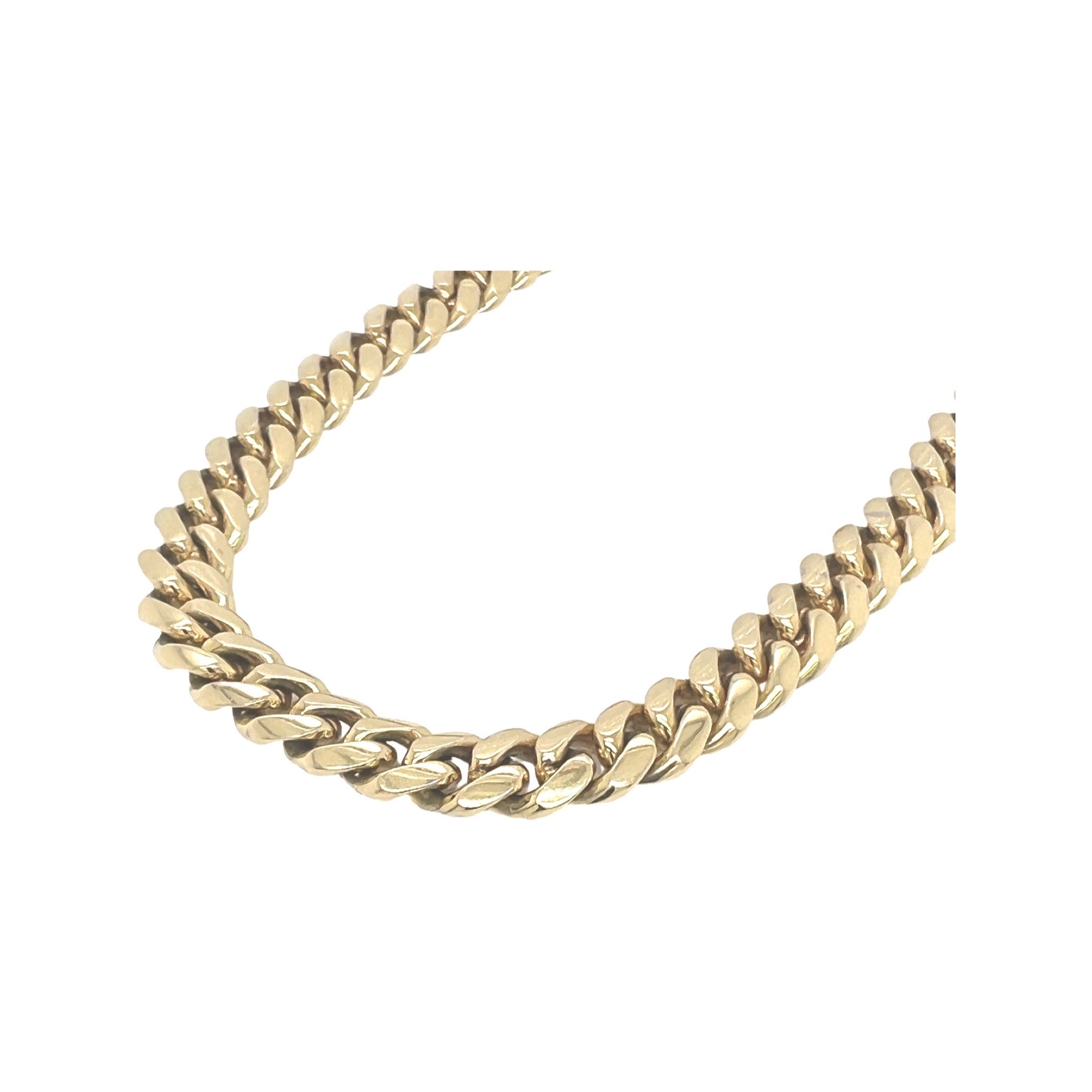 10K Yellow Gold 10.5MM Miami Cuban Pave Diamond Chain 10.13 CT - 20"