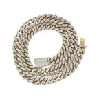 10K Yellow Gold 10.5MM Miami Cuban Pave Diamond Chain 10.13 CT - 20"