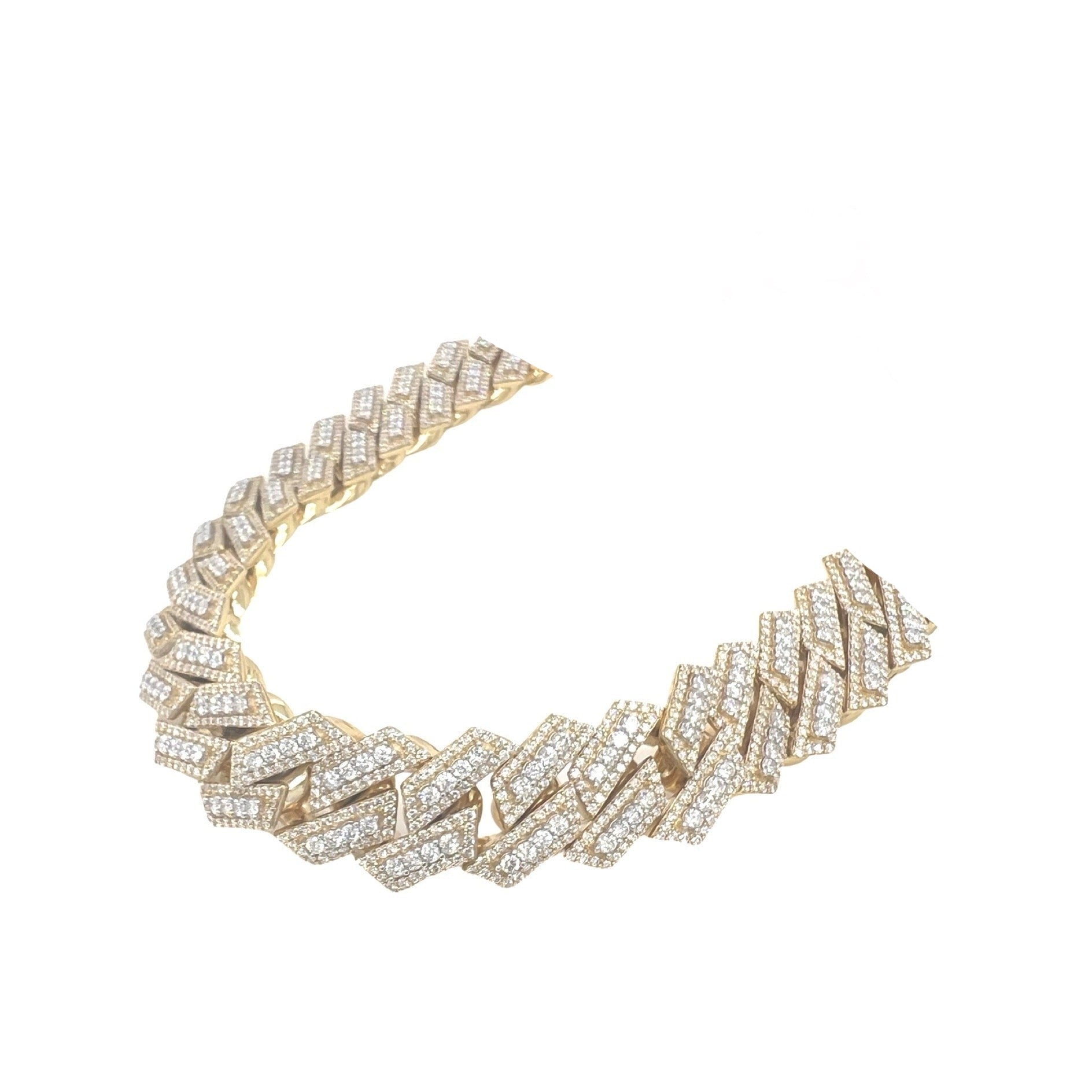 10K Yellow Gold 18MM Prong Set Miami Cuban VS Diamond Chain 36.38 CT - 20"