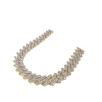14K Yellow Gold 12MM Prong Set Miami Cuban Diamond Chain 22.05 CT - 24"