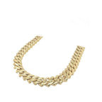 14K Yellow Gold 10MM Prong Set Miami Cuban Diamond Chain 20.67 CT - 24"