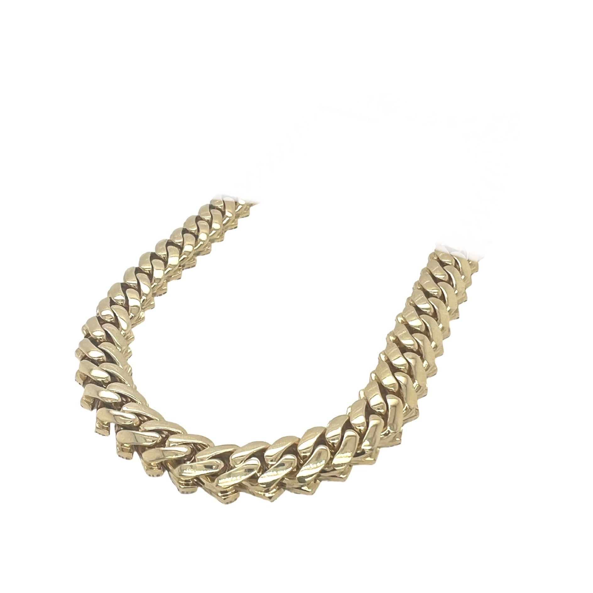 10K Yellow Gold 12MM Prong Set Miami Cuban Diamond Chain 18.39 CT - 20"