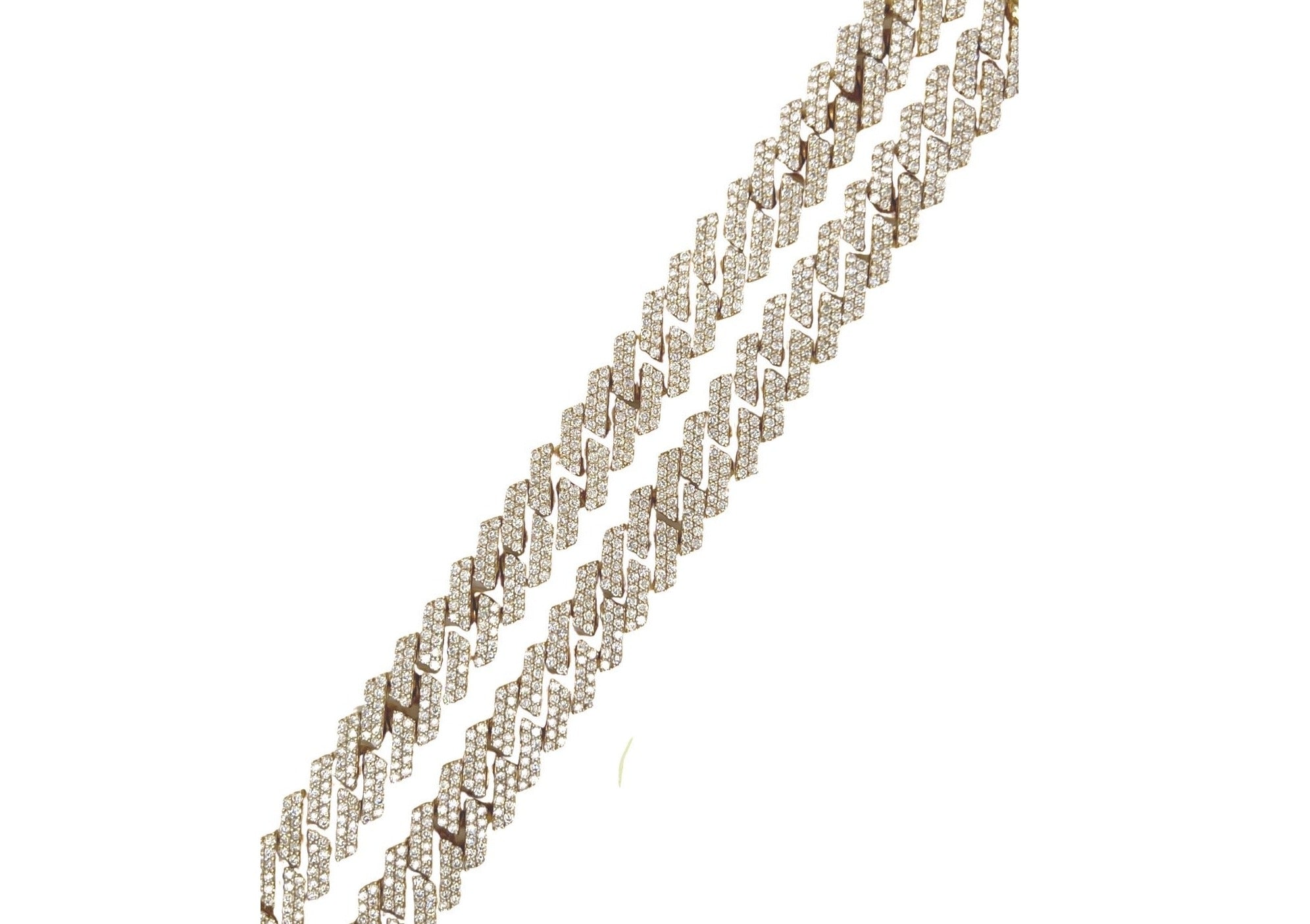 10K Yellow Gold 12MM Prong Set Miami Cuban Diamond Chain 18.39 CT - 20"