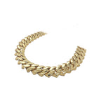 10K Yellow Gold 14.5MM Prong Set Miami Cuban VS Diamond Chain 38.37 CT - 22"