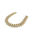 10K Yellow Gold 12MM Prong Set Miami Cuban Diamond Chain 23.05 CT - 22"