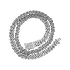 10K White  Gold 12MM Prong Set Miami Cuban Diamond Chain 21.61 CT - 20"