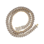 10K Yellow Gold 12MM Prong Set Miami Cuban Diamond Chain 23.05 CT - 22"