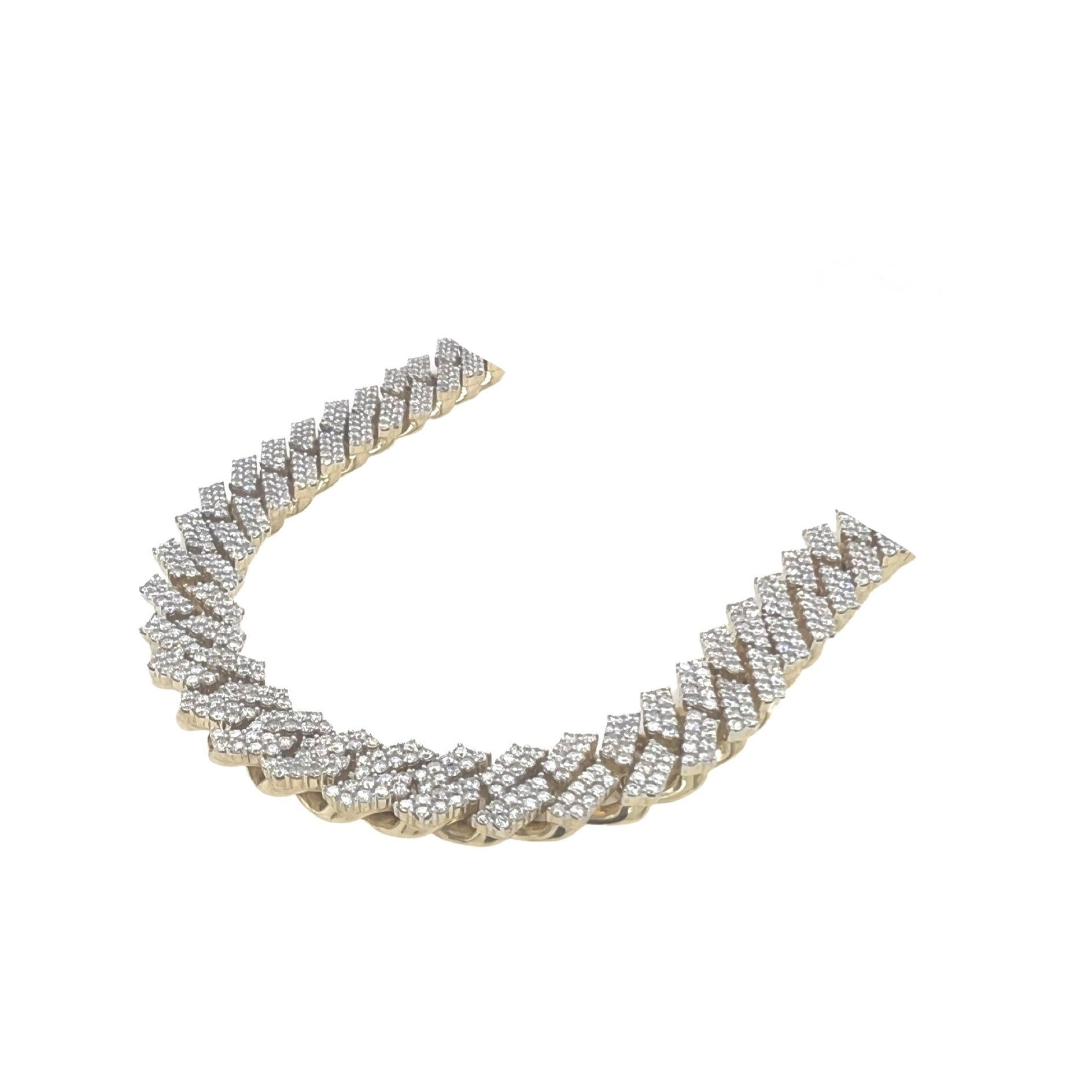 10K Yellow Gold 9.5MM Prong Set Miami Cuban Diamond Chain 17.88 CT - 22"