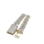 10K Yellow Gold 9.5MM Prong Set Miami Cuban Diamond Chain 17.88 CT - 22"