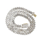 10K Yellow Gold 9.5MM Prong Set Miami Cuban Diamond Chain 17.88 CT - 22"