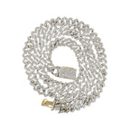 10K Yellow Gold 10MM Prong Set Miami Cuban Diamond Chain 19.46 CT - 22"