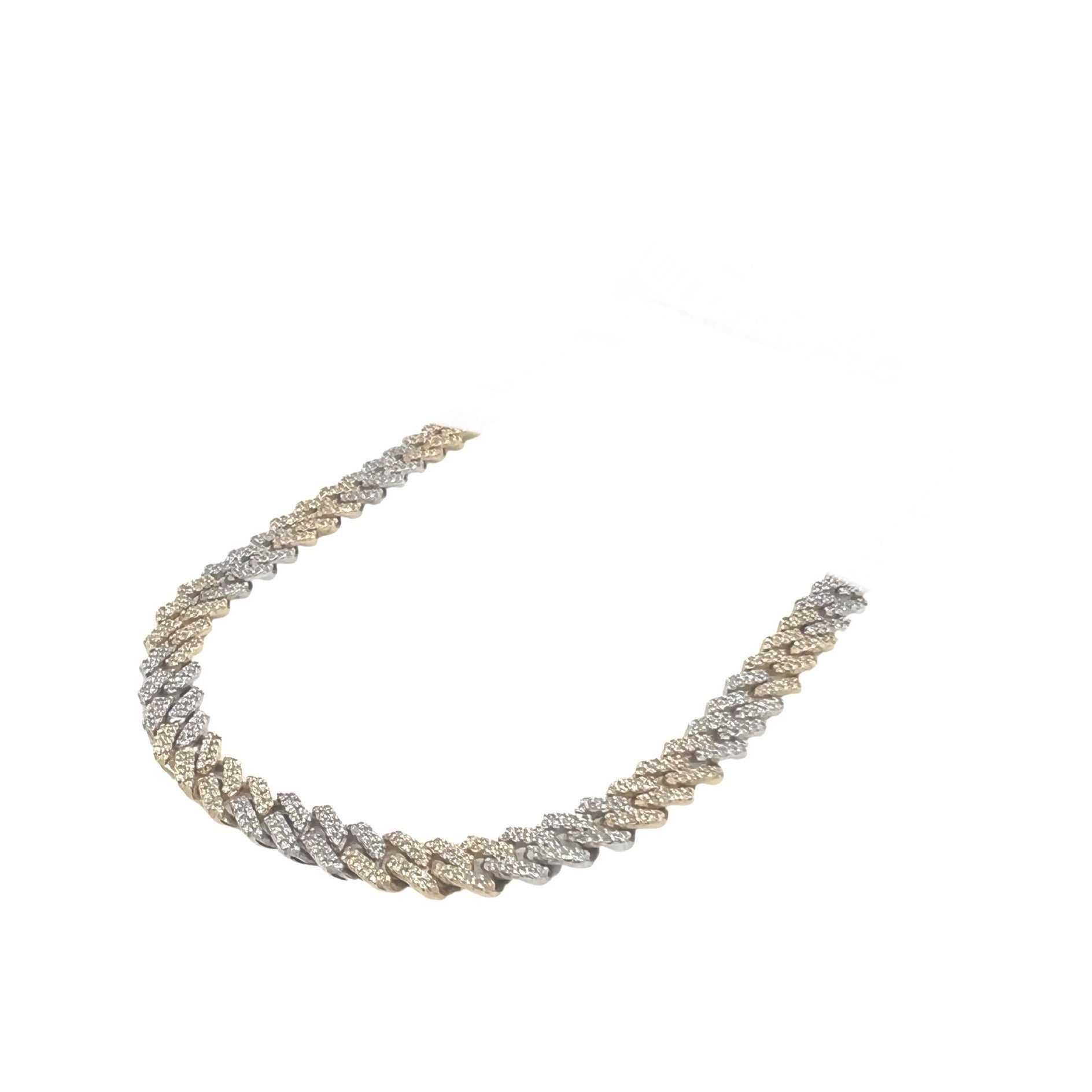 10K Two-Tone Gold 6MM Miami Cuban Pave Diamond Chain 4.34 CT - 20"