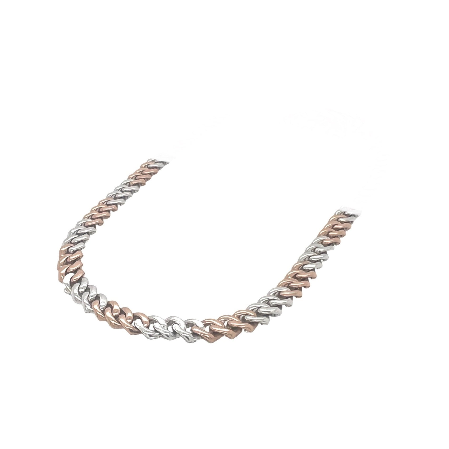 10K Two-Tone Gold 6MM Miami Cuban Pave Diamond Chain 4.25 CT - 20"