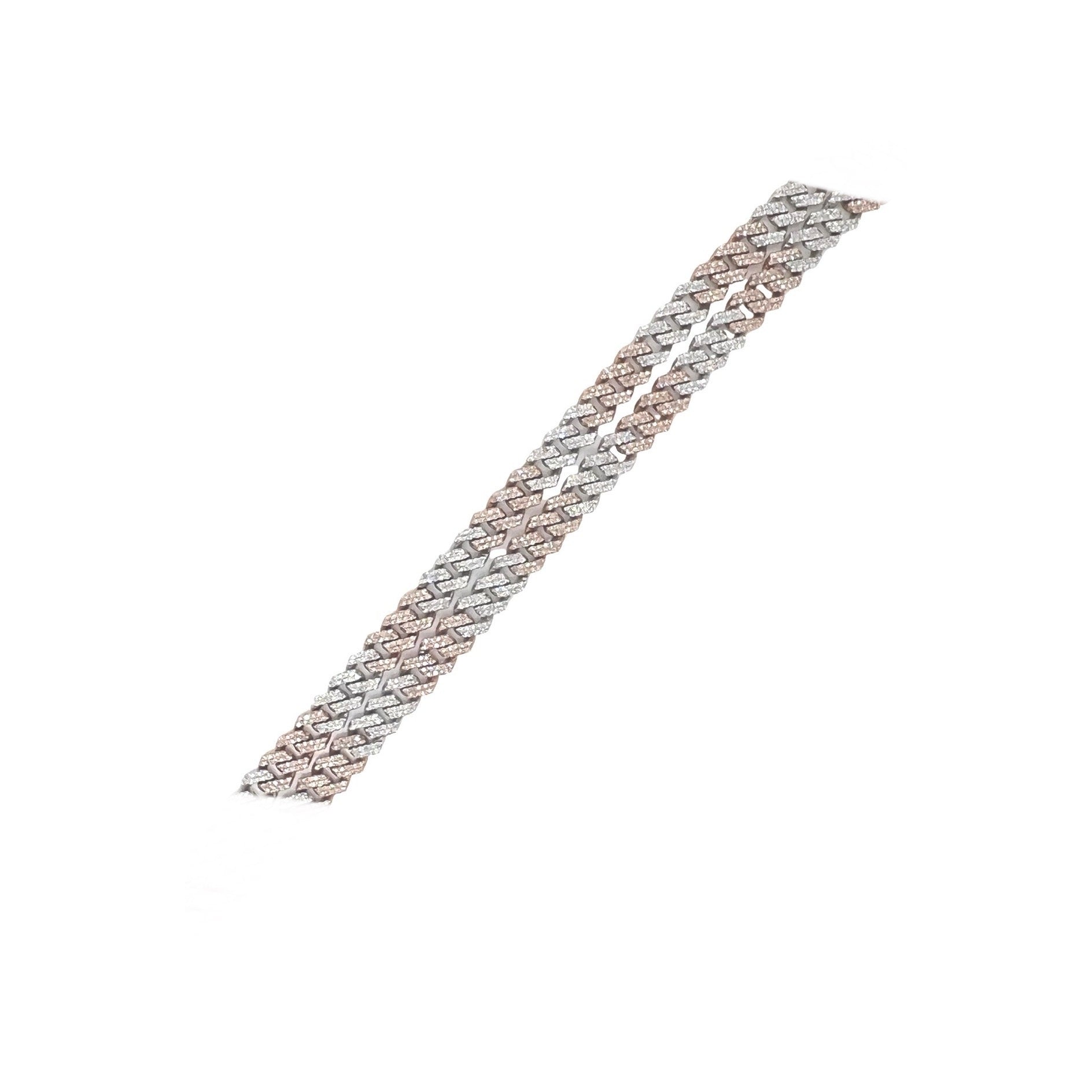 10K Two-Tone Gold 6MM Miami Cuban Pave Diamond Chain 4.25 CT - 20"