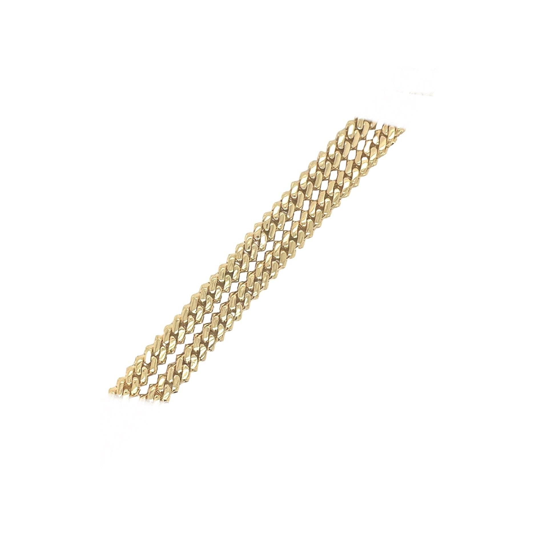10K Yellow Gold 8MM Prong Set Miami Cuban Diamond Chain 12.5 CT - 20"