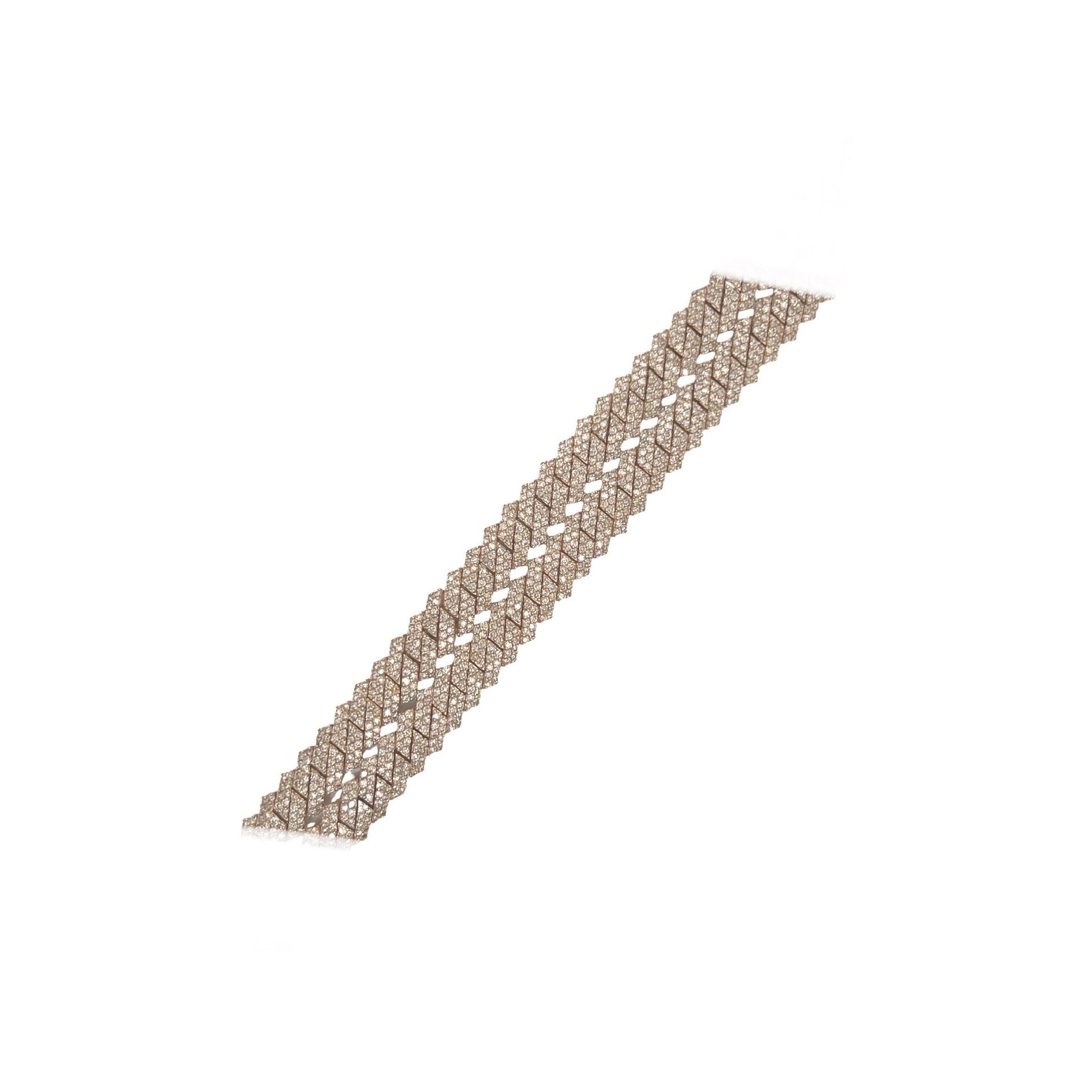 10K Rose Gold 8MM Prong Set Miami Cuban Diamond Chain 14.25 CT - 20"