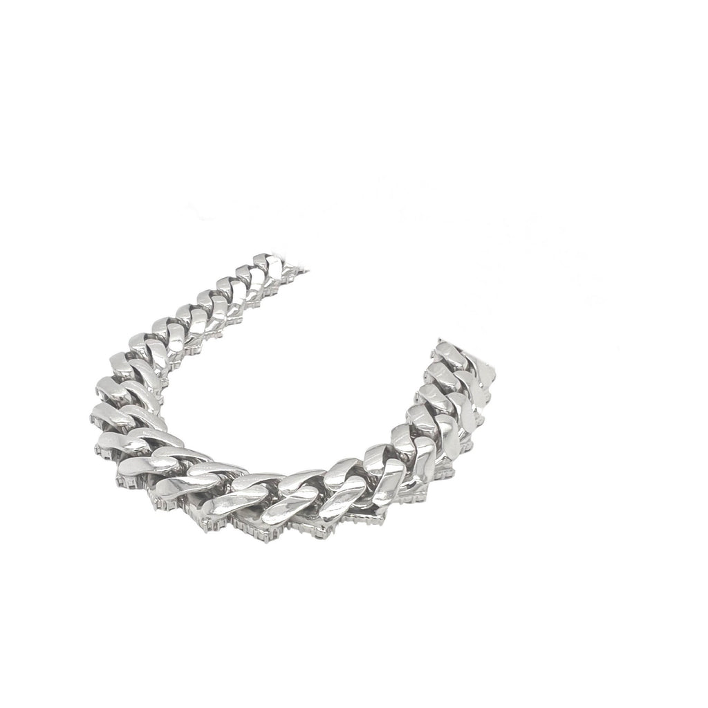 10K White  Gold 13.5MM Prong Set Miami Cuban VS Diamond Chain 28.5 CT - 20"