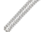 10K White  Gold 13.5MM Prong Set Miami Cuban VS Diamond Chain 28.5 CT - 20"