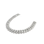 10K White Gold 12MM Prong Set Miami Cuban Diamond Chain 20.20 CT - 22"