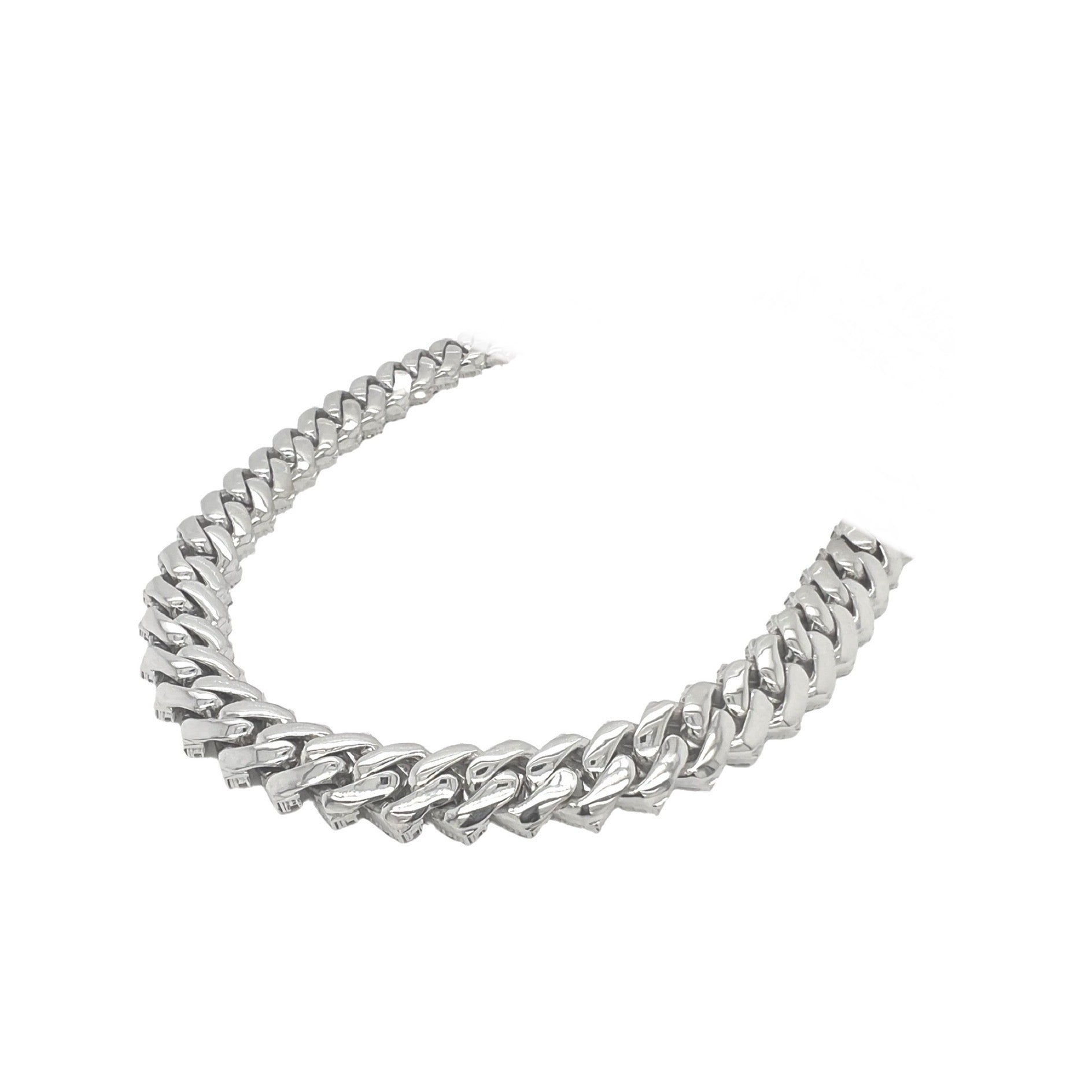 10K White Gold 12MM Prong Set Miami Cuban Diamond Chain 20.20 CT - 22"
