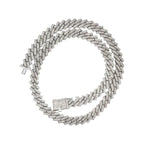 10K White Gold 12MM Prong Set Miami Cuban Diamond Chain 22.78 CT - 22"