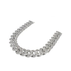 10K White Gold 12MM Miami Cuban Baguette Diamond Chain 19.98 CT - 21"
