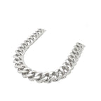 10K White Gold 12MM Miami Cuban Baguette Diamond Chain 19.98 CT - 21"