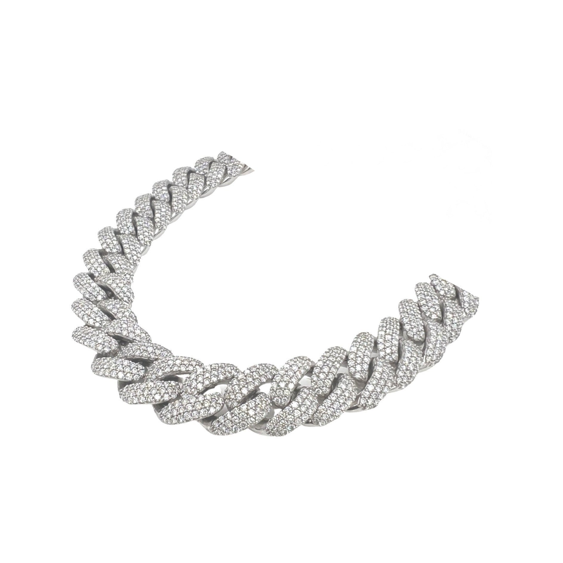 10K White Gold 16MM Miami Cuban Honeycomb VS Diamond Chain 41.37 CT - 22"