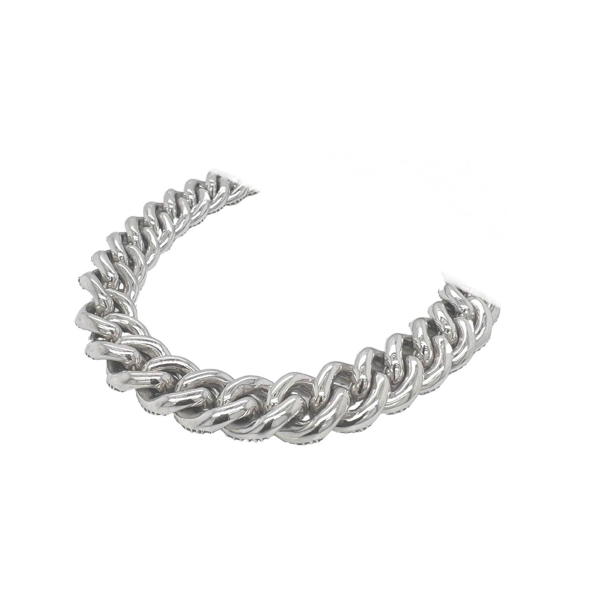 10K White Gold 16MM Miami Cuban Honeycomb VS Diamond Chain 41.37 CT - 22"