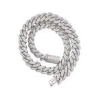 10K White Gold 16MM Miami Cuban Honeycomb VS Diamond Chain 41.37 CT - 22"