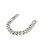 10K Yellow Gold 12MM Miami Cuban Pave Diamond Chain 21.83 CT - 23"