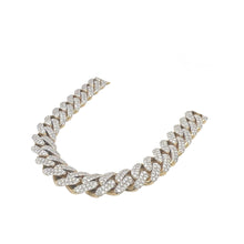 Load image into Gallery viewer, 10K Yellow Gold 12MM Miami Cuban Pave Diamond Chain 21.83 CT - 23&quot;
