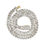 10K Yellow Gold 12MM Miami Cuban Pave Diamond Chain 21.83 CT - 23"