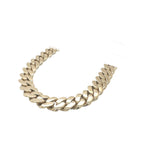 10K Yellow Gold 14MM Miami Cuban Pave Diamond Chain 31.62 CT - 22"