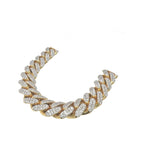 10K Yellow Gold 15MM Miami Cuban Pave Diamond Chain 21.79 CT - 22"