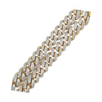10K Yellow Gold 15MM Miami Cuban Pave Diamond Chain 21.79 CT - 22"