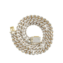 Load image into Gallery viewer, 10K Yellow Gold 15MM Miami Cuban Pave Diamond Chain 21.79 CT - 22&quot;
