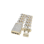 10K Yellow Gold 14.5MM Miami Cuban Pave Diamond Chain 24.25 CT - 24"