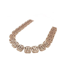 Load image into Gallery viewer, 10K Rose Gold 12MM Tennis Baguette Diamond Chain 31.81 CT - 22&quot;
