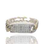 10K Two-Tone Gold 15.5MM Miami Cuban Baguette Diamond Bracelet 11.51 CT 8.5"