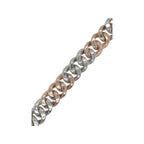 10K Two-Tone Gold 18MM Miami Cuban Baguette Diamond Bracelet 14.36 CT 8"