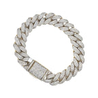 10K Yellow Gold 13.5MM Miami Cuban Honeycomb Diamond Bracelet 12.8 CT 8"