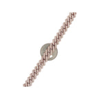 10K Rose Gold 10MM Prong Set Miami Cuban Diamond Bracelet 5.88 CT 8.5"