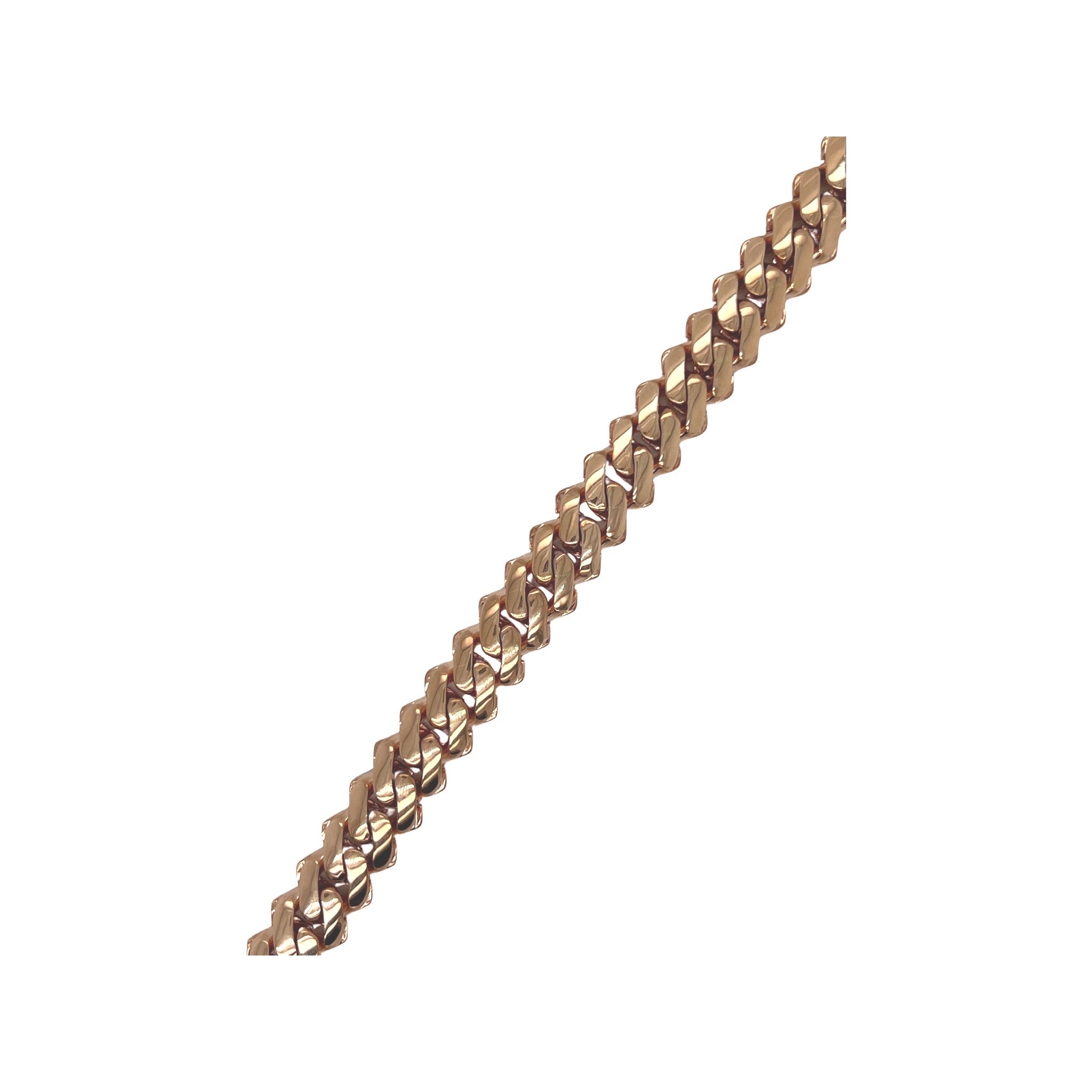 10K Rose Gold 10MM Prong Set Miami Cuban Diamond Bracelet 5.88 CT 8.5"